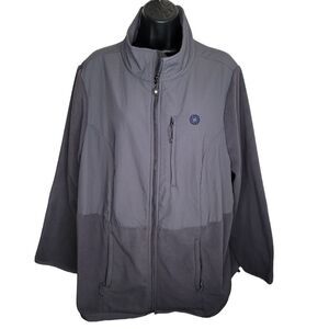 Catherines gray fleece full zip jacket coat size 1x (18/20)